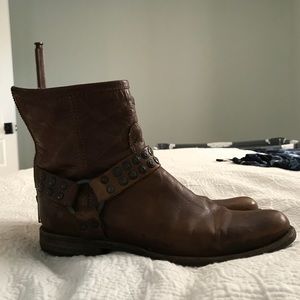 Frye Phillip studded harness boots